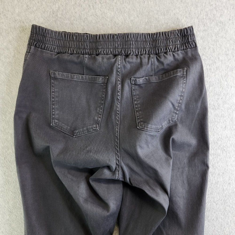 Spanx Jogger Pants Womens Large Gray Stretch Twill Cargo Zip Ankles Shaping - Picture 7 of 16